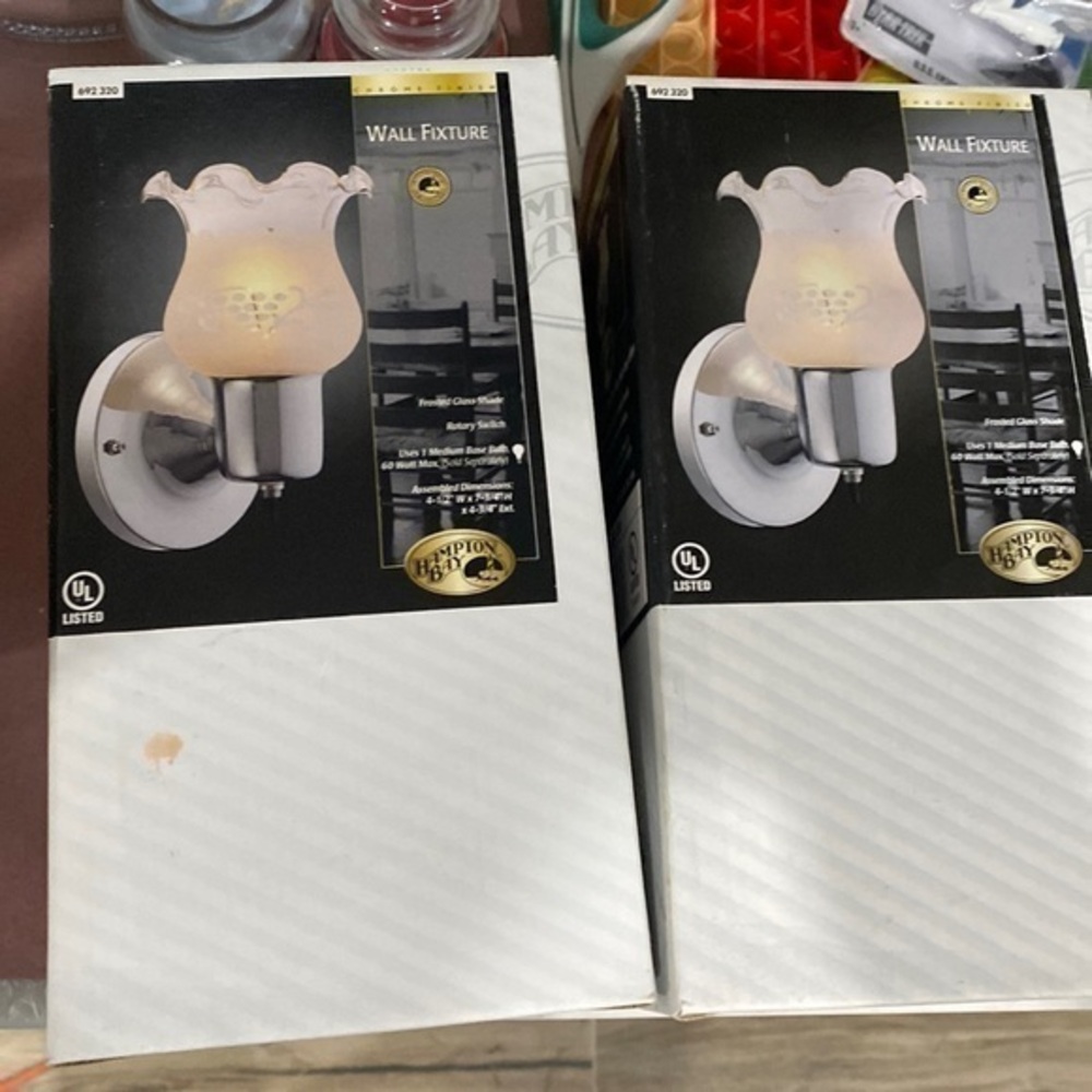 Hampton Bay wall fixture (set of 2)
